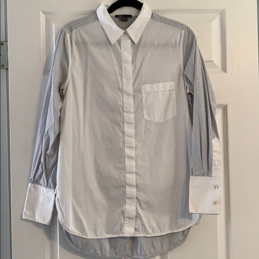 Poplin Button Down Blouse